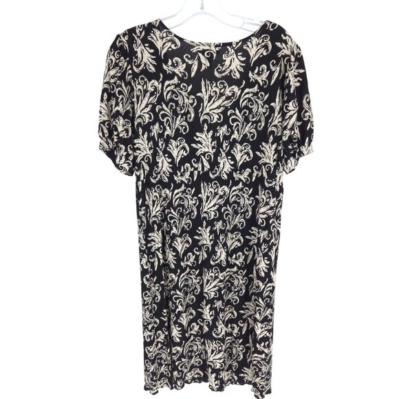 Anthropologie Maple Filigree Damask Silk Dress Empire Flowy Comfy Boho M - Picture 8 of 16